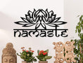 Load image into Gallery viewer, Metal Wall Art Namaste (25" x 13.5")
