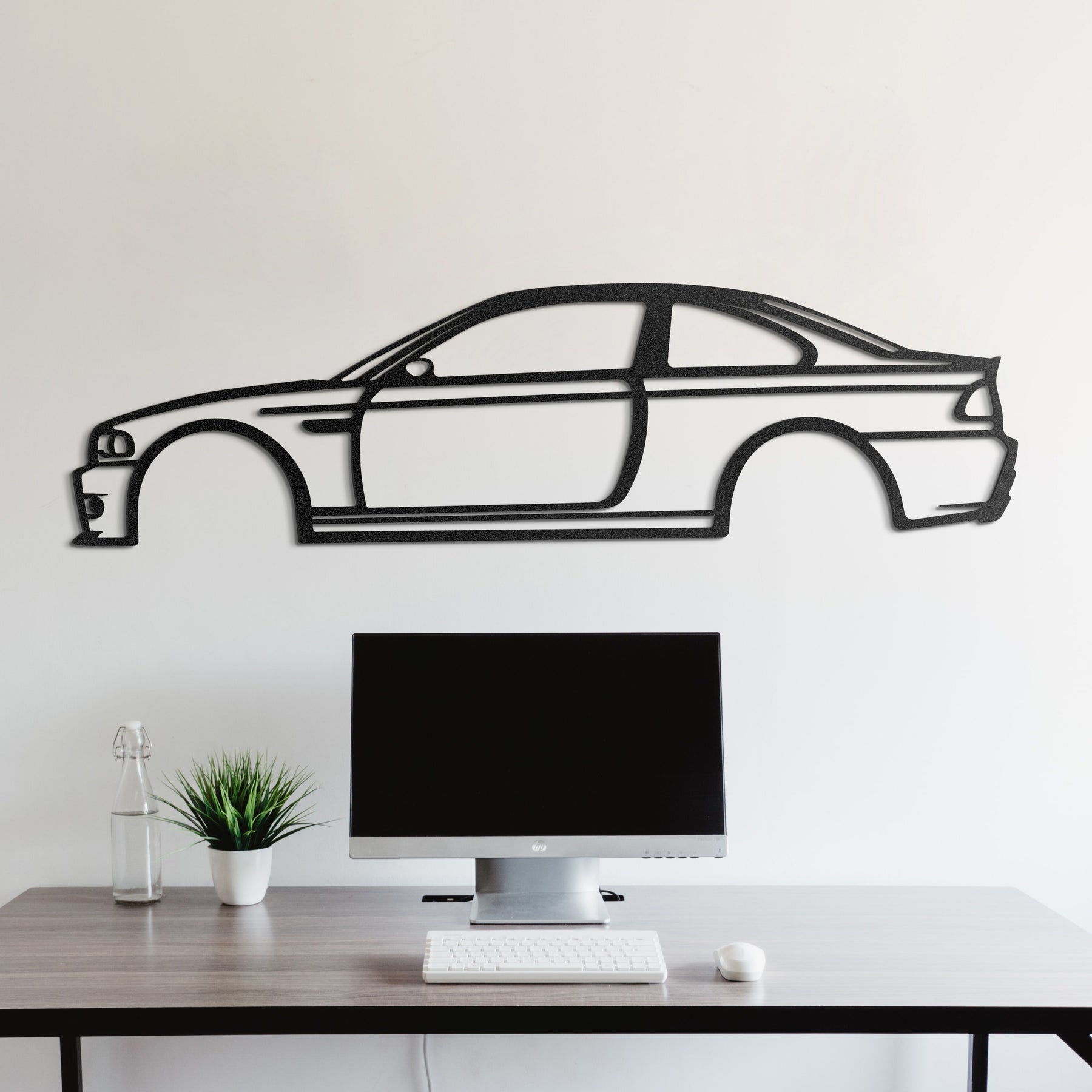 E46 M3 Metal Silhouette, Wall Decor, Metal Wall art