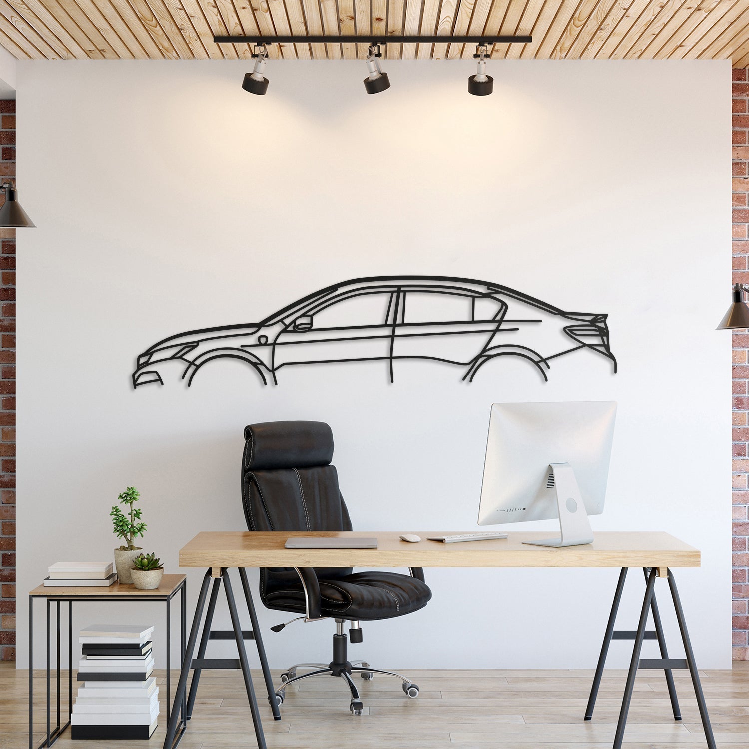 2016 Accord Sedan Classic Metal Silhouette, Wall Decor, Metal Wall art