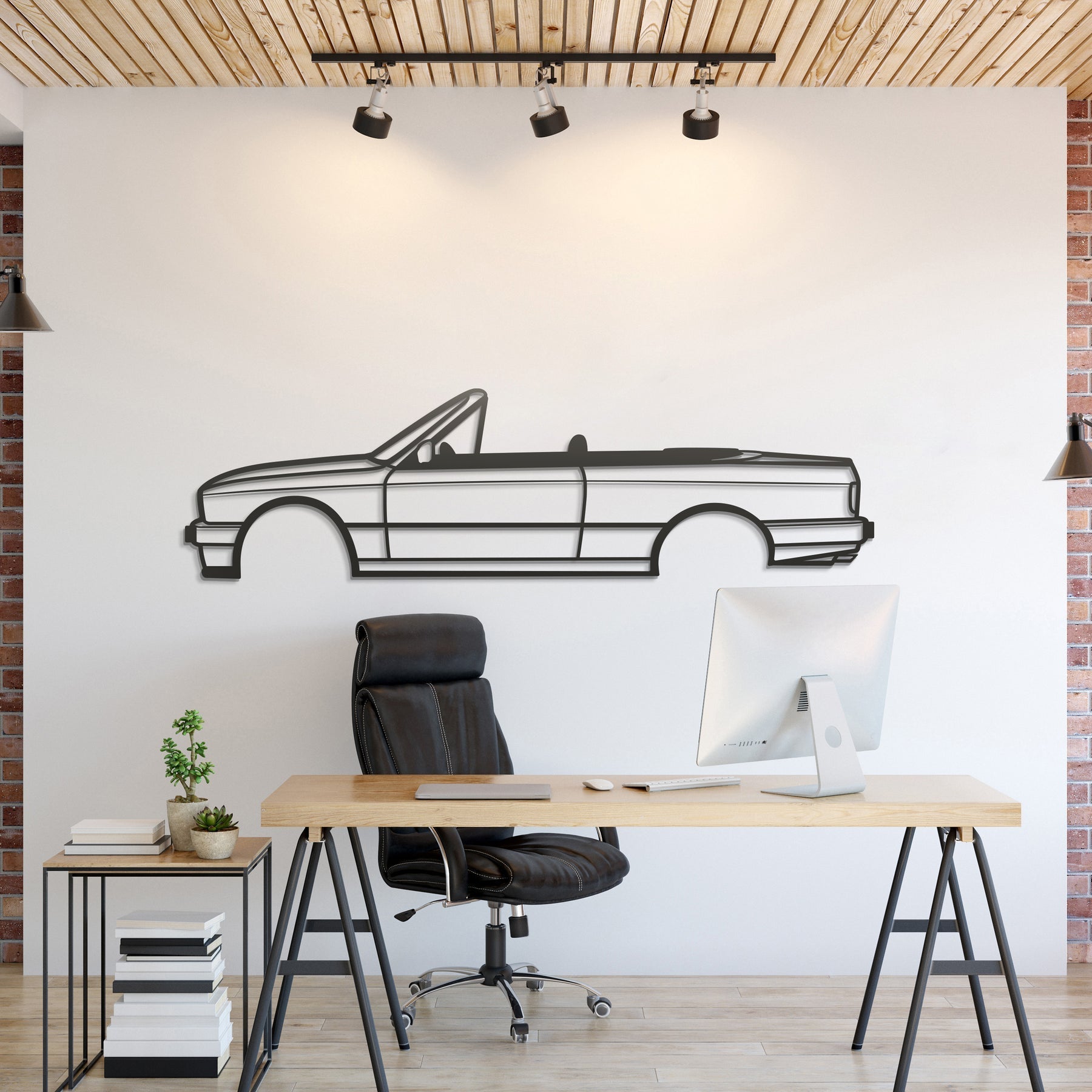 E30 Cabrio Metal Silhouette, Wall Decor, Metal Wall art