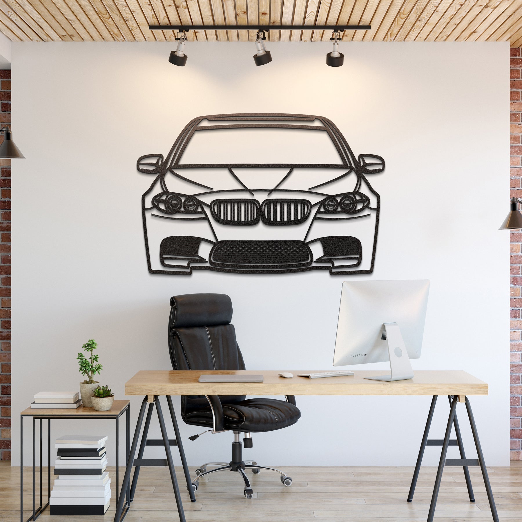 F10 M5 Front View Metal Silhouette, Wall Decor, Metal Wall art