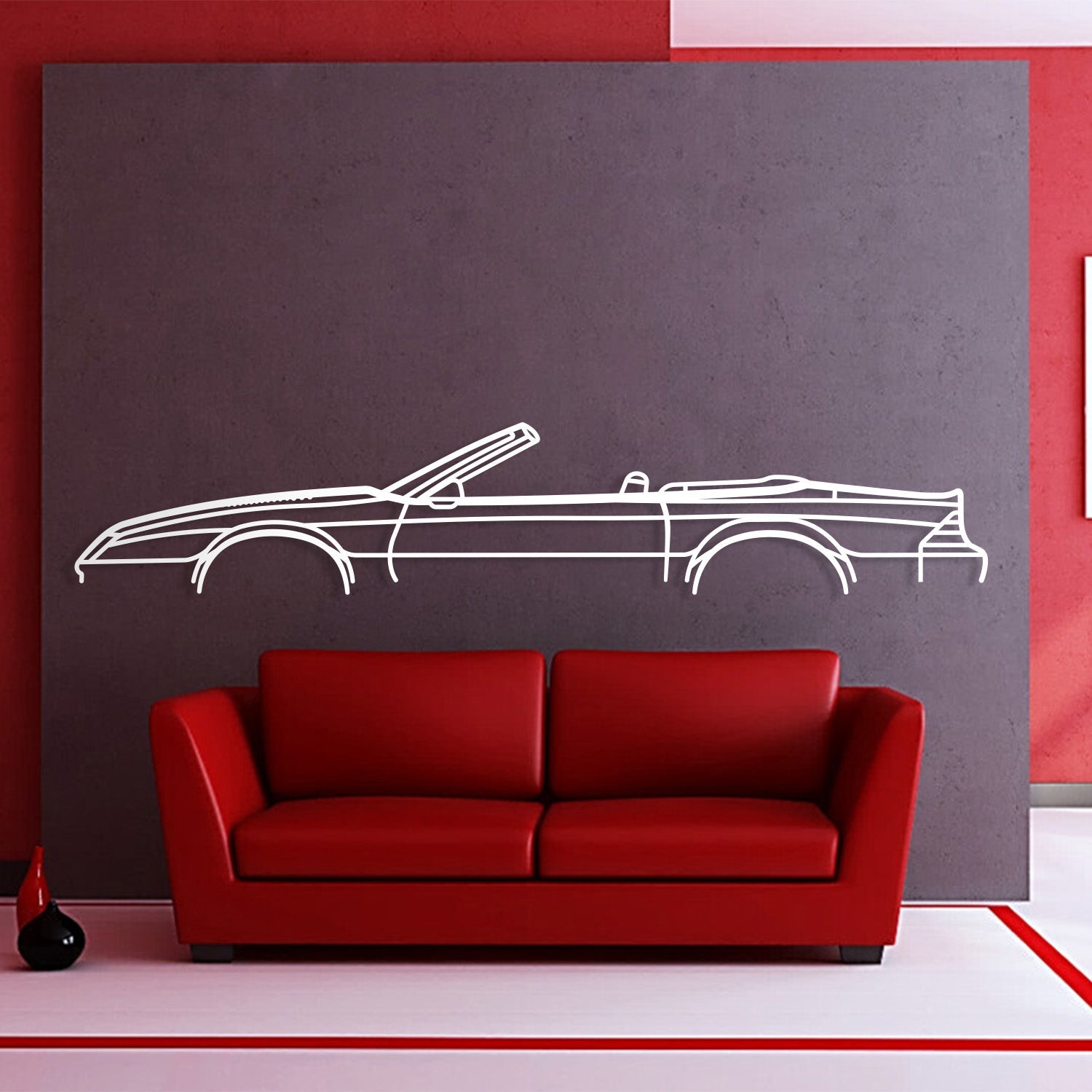 1989 Camaro Convertible Metal Silhouette