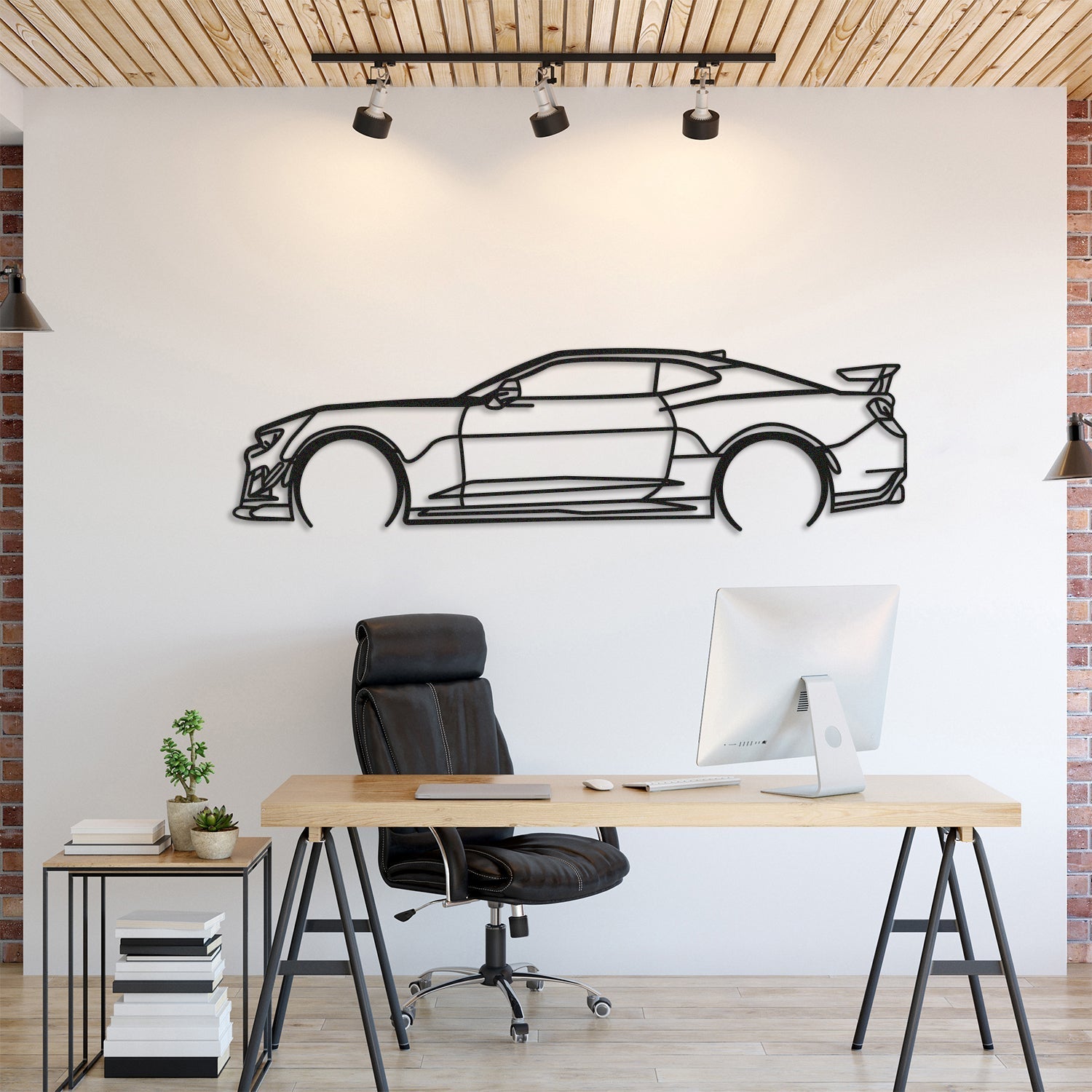 Camaro ZL1 Detailed Metal Silhouette, Wall Decor, Metal Wall art