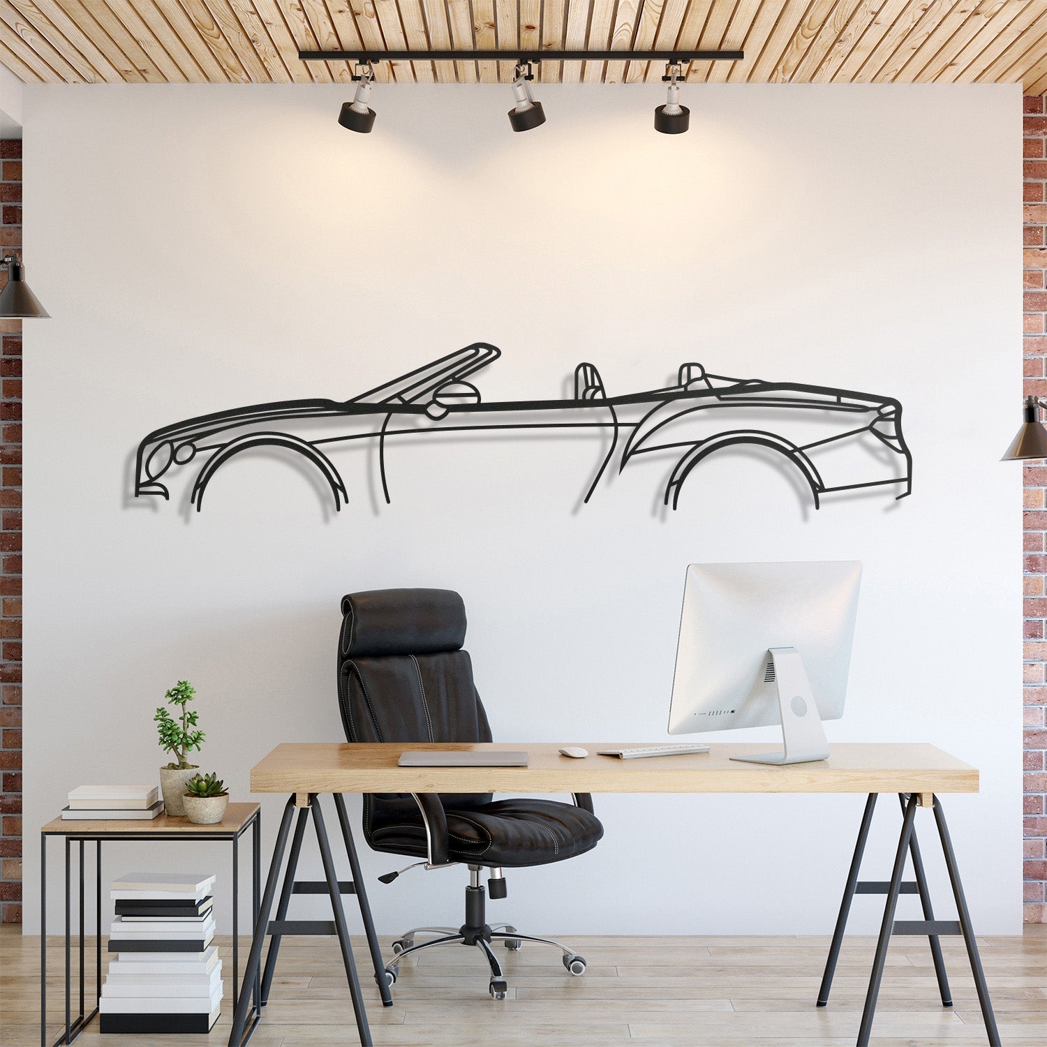 Continental GT Speed Convertible Metal Silhouette, Metal Wall art