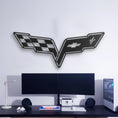 Load image into Gallery viewer, Corvette Metal Car Emblem, Wall Decor, Metal Wall art
