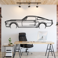 Load image into Gallery viewer, 1967 Mustang Detailed Metal Silhouette, Wall Decor, Metal Wall art
