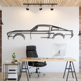 Load image into Gallery viewer, 1967 Mustang Metal Silhouette, Wall Decor, Metal Wall art
