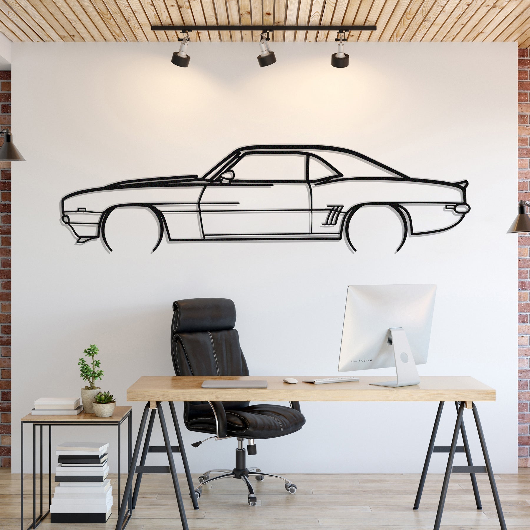 1969 Camaro Detailed Metal Silhouette, Wall Decor, Metal Wall art