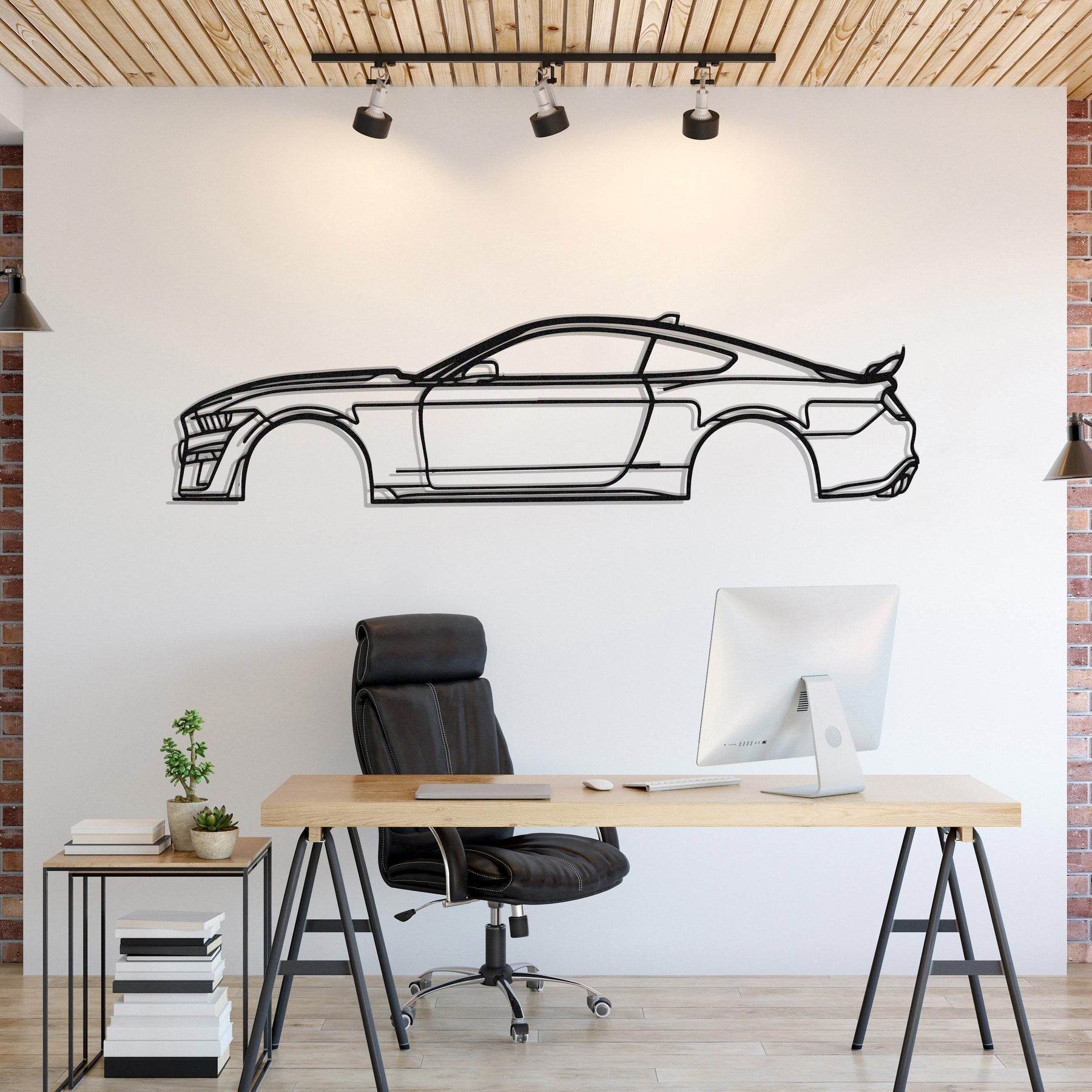 Mustang Shelby GT500 Detailed Metal Silhouette, Metal Wall art