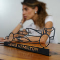 Load image into Gallery viewer, Lewis Hamilton F1 Metal Stand Silhouette
