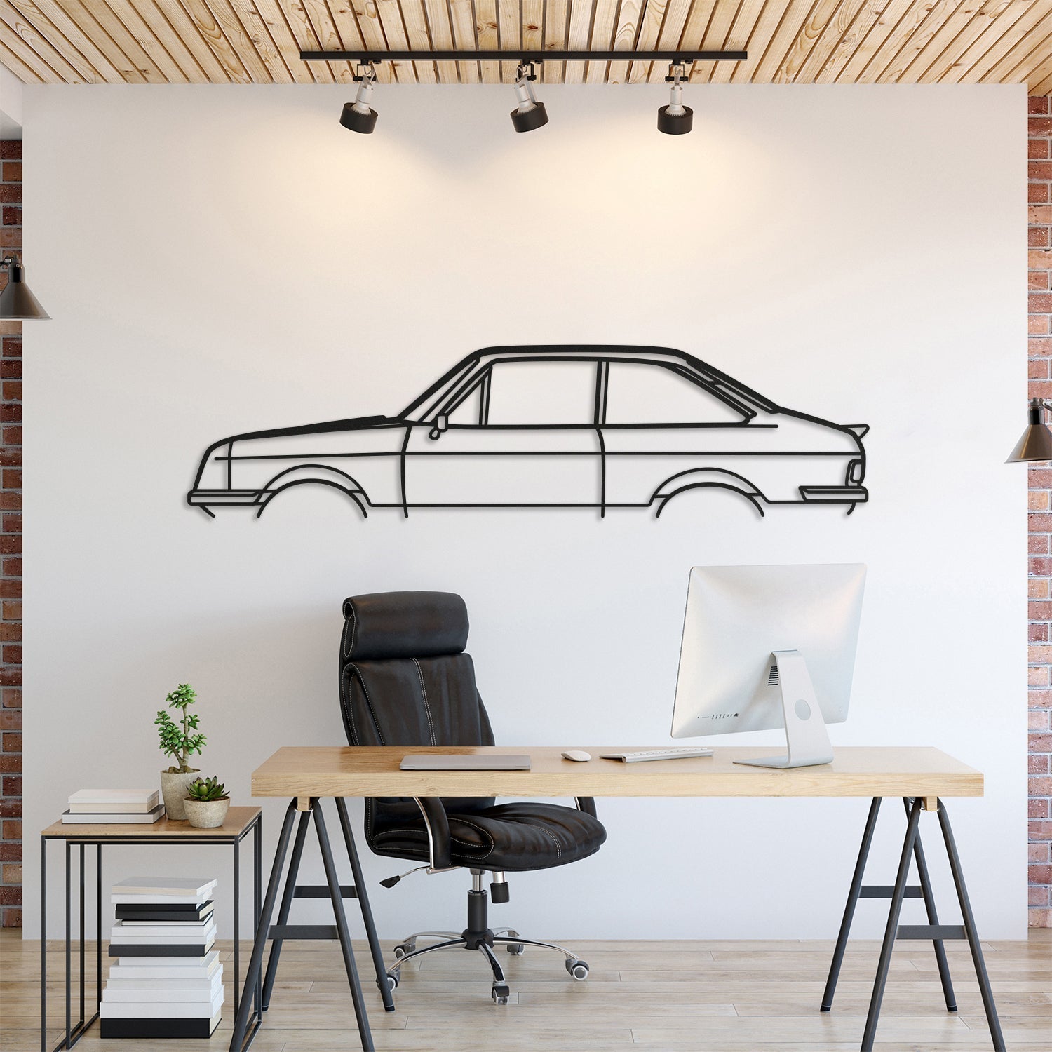 Escort Mk2 RS1800 Classic Metal Silhouette, Wall Decor, Metal Wall art