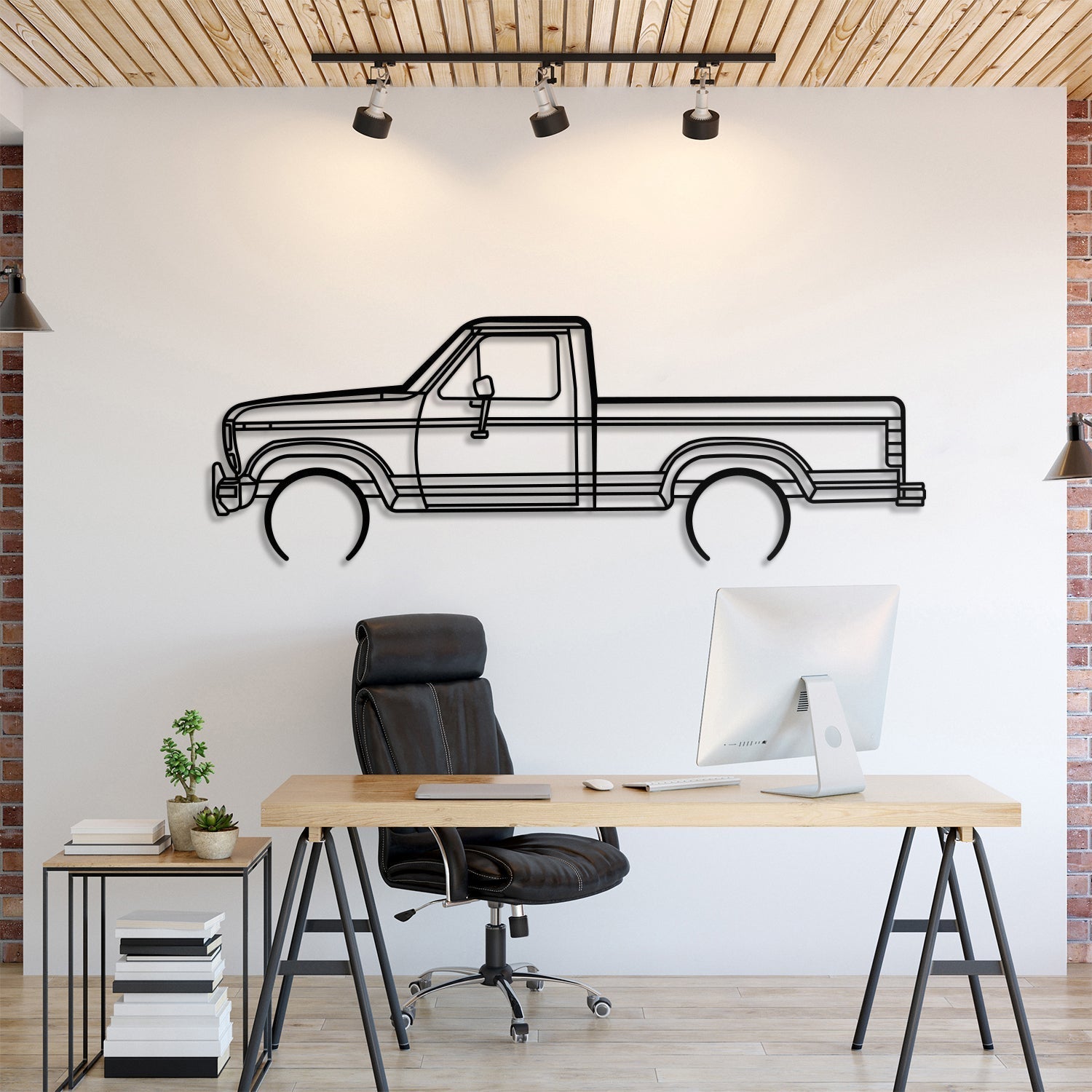 1986 F 150 XLT Metal Silhouette, Wall Decor, Metal Wall art