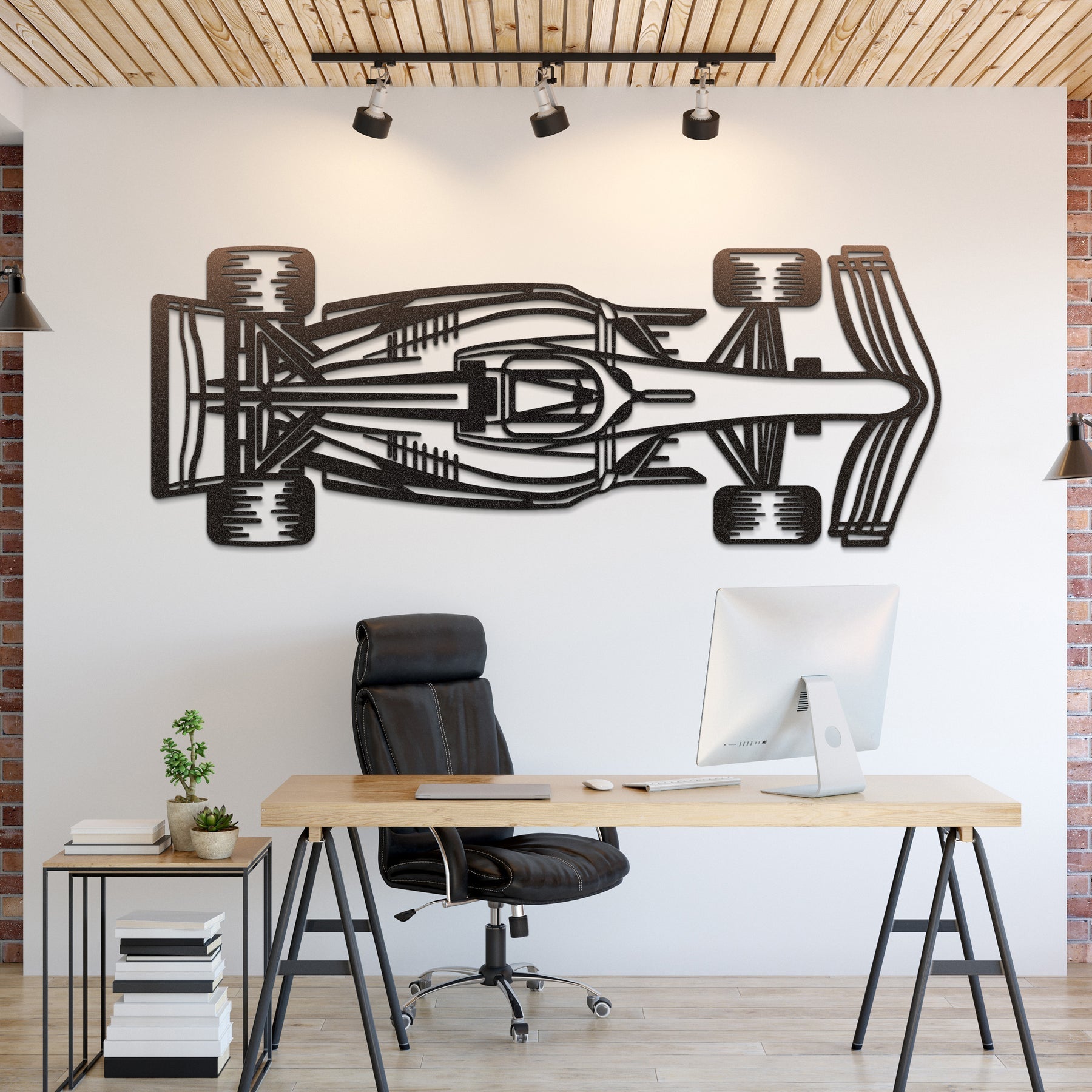 Formula 1 2022 Top View Horizontal Metal Silhouette, Metal Wall art