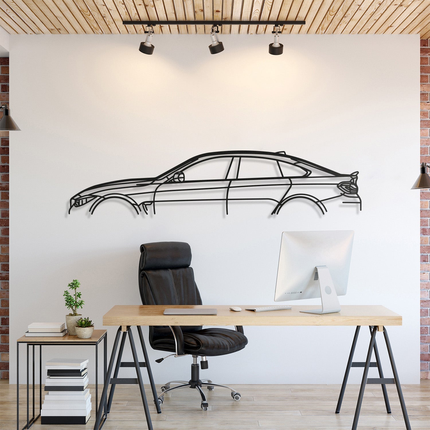 F36 Gran Coupe Metal Silhouette, Wall Decor, Metal Wall art