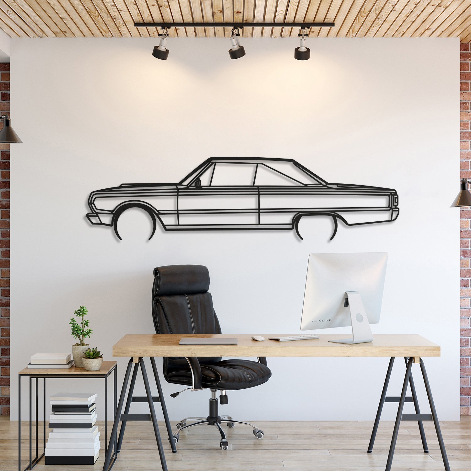 1967 Belvedere GTX Metal Silhouette, Wall Decor, Metal Wall art