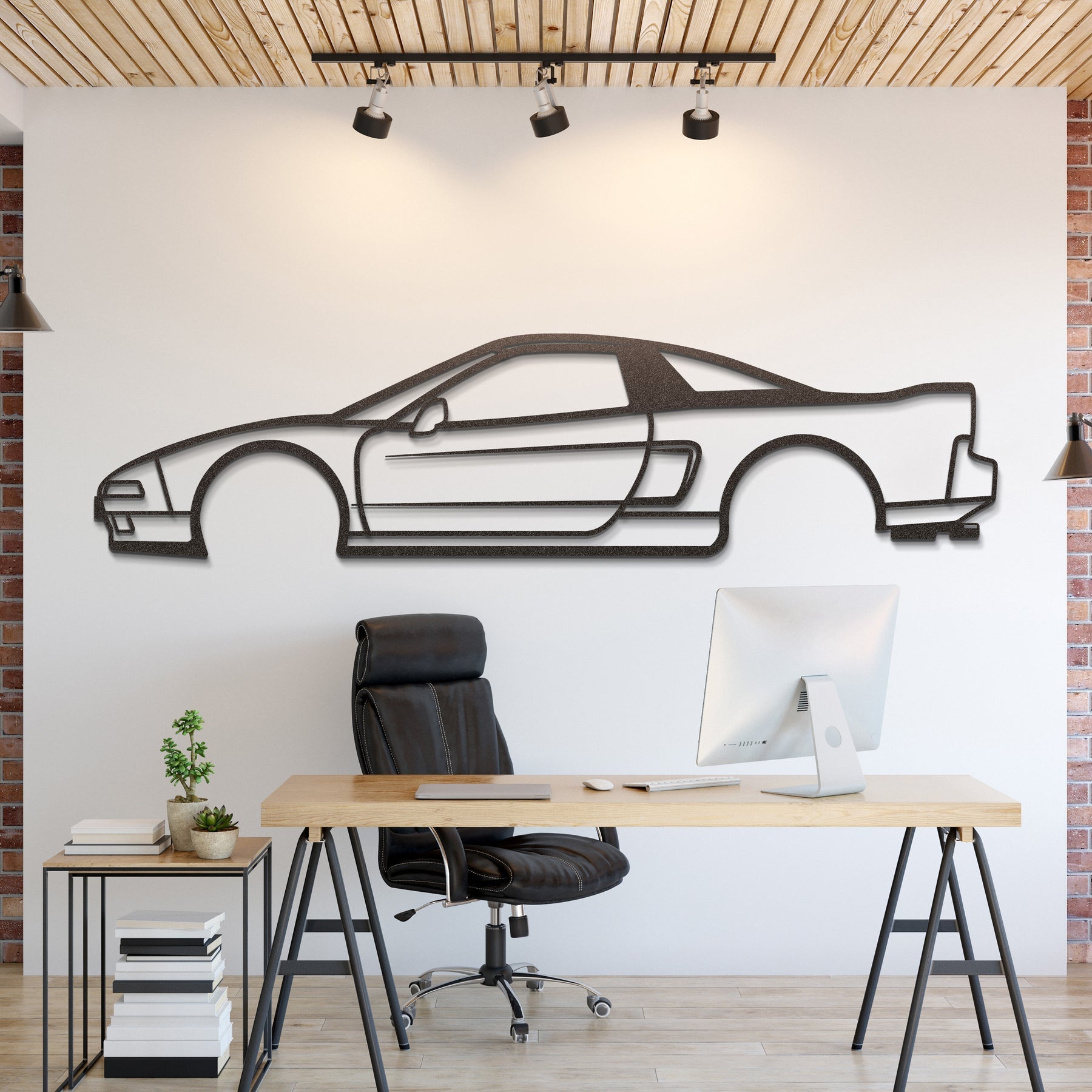 1991 NSX Metal Silhouette, Wall Decor, Metal Wall art