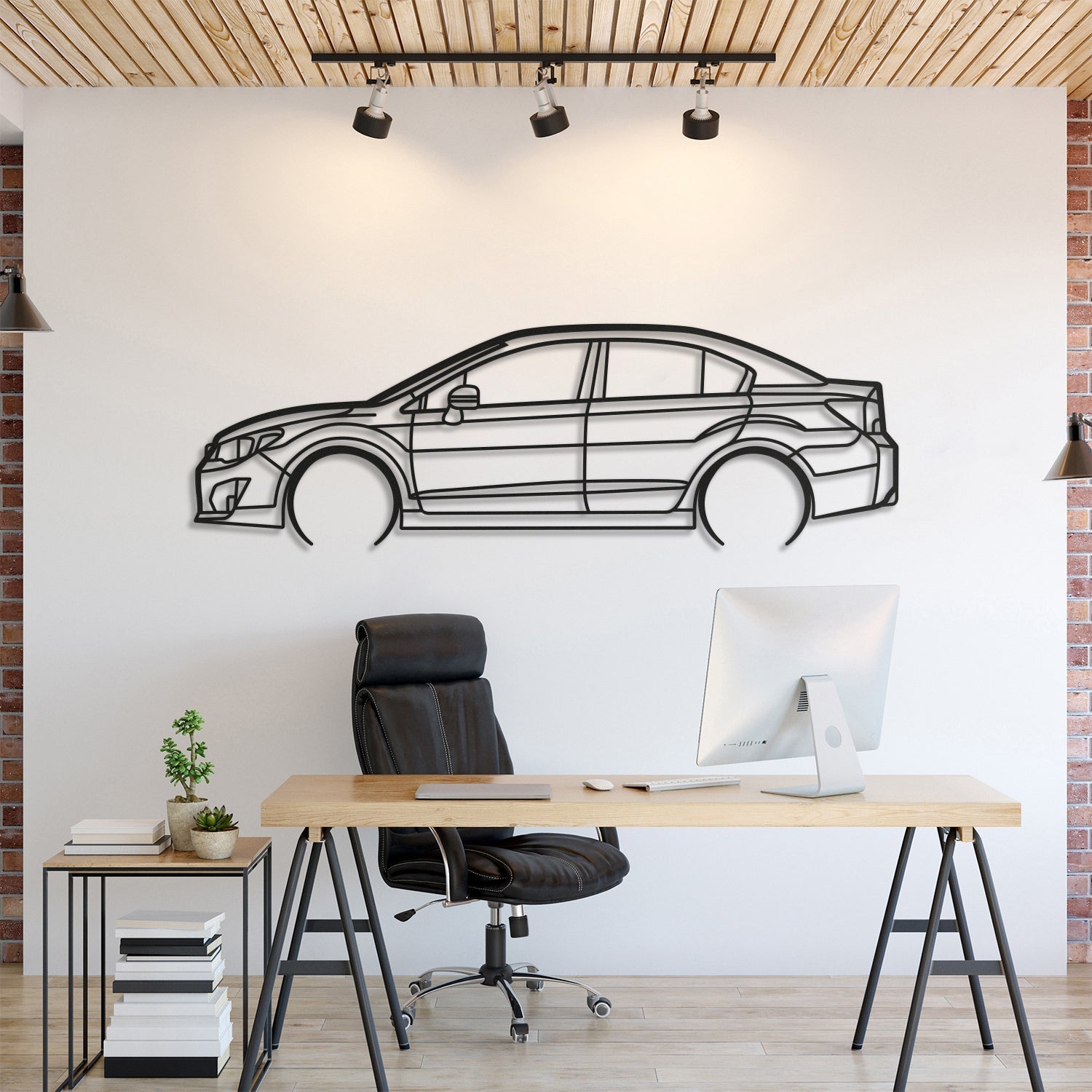 2015 Impreza Detailed Metal Silhouette, Wall Decor, Metal Wall art