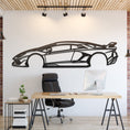 Load image into Gallery viewer, Lamborghini Aventador SVJ Metal Silhouette, Wall Decor, Metal Wall art
