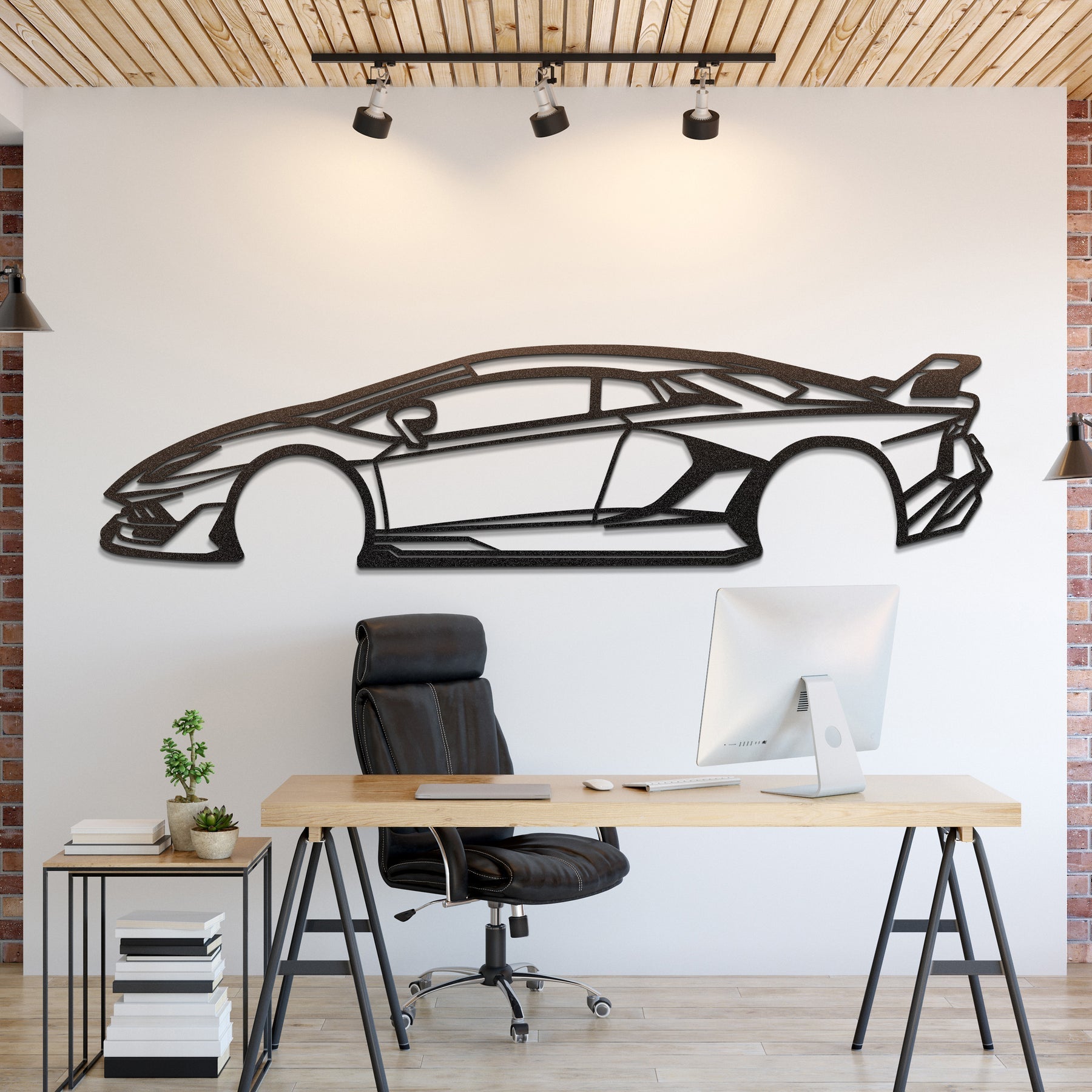 Lamborghini Aventador SVJ Metal Silhouette, Wall Decor, Metal Wall art