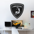 Load image into Gallery viewer, Lamborghini Metal Car Emblem, Wall Decor, Metal Wall art
