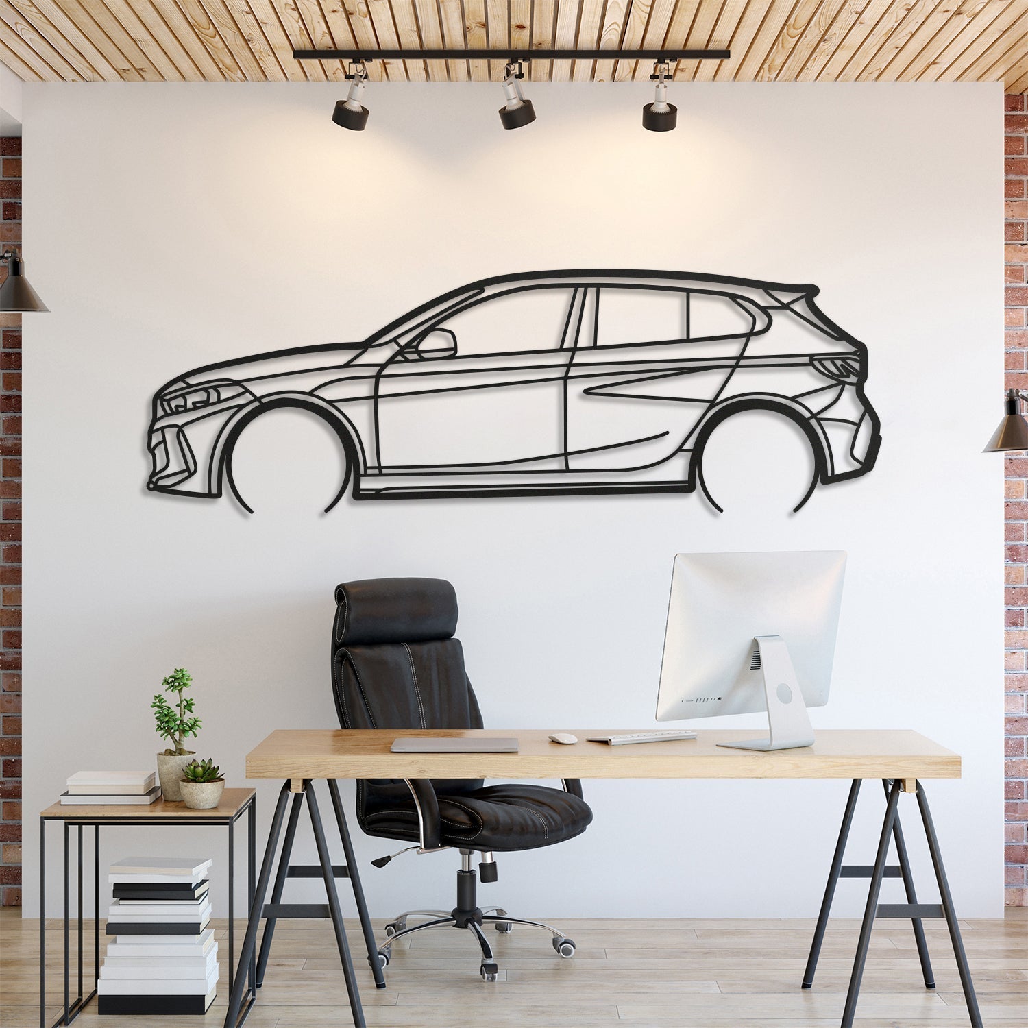 2021 M135i F40 Detailed Metal Silhouette, Wall Decor, Metal Wall art