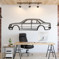 Load image into Gallery viewer, Mercedes W124 500E Metal Silhouette, Wall Decor, Metal Wall art
