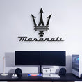 Load image into Gallery viewer, Maserati Metal Car Emblem, Wall Decor, Metal Wall art
