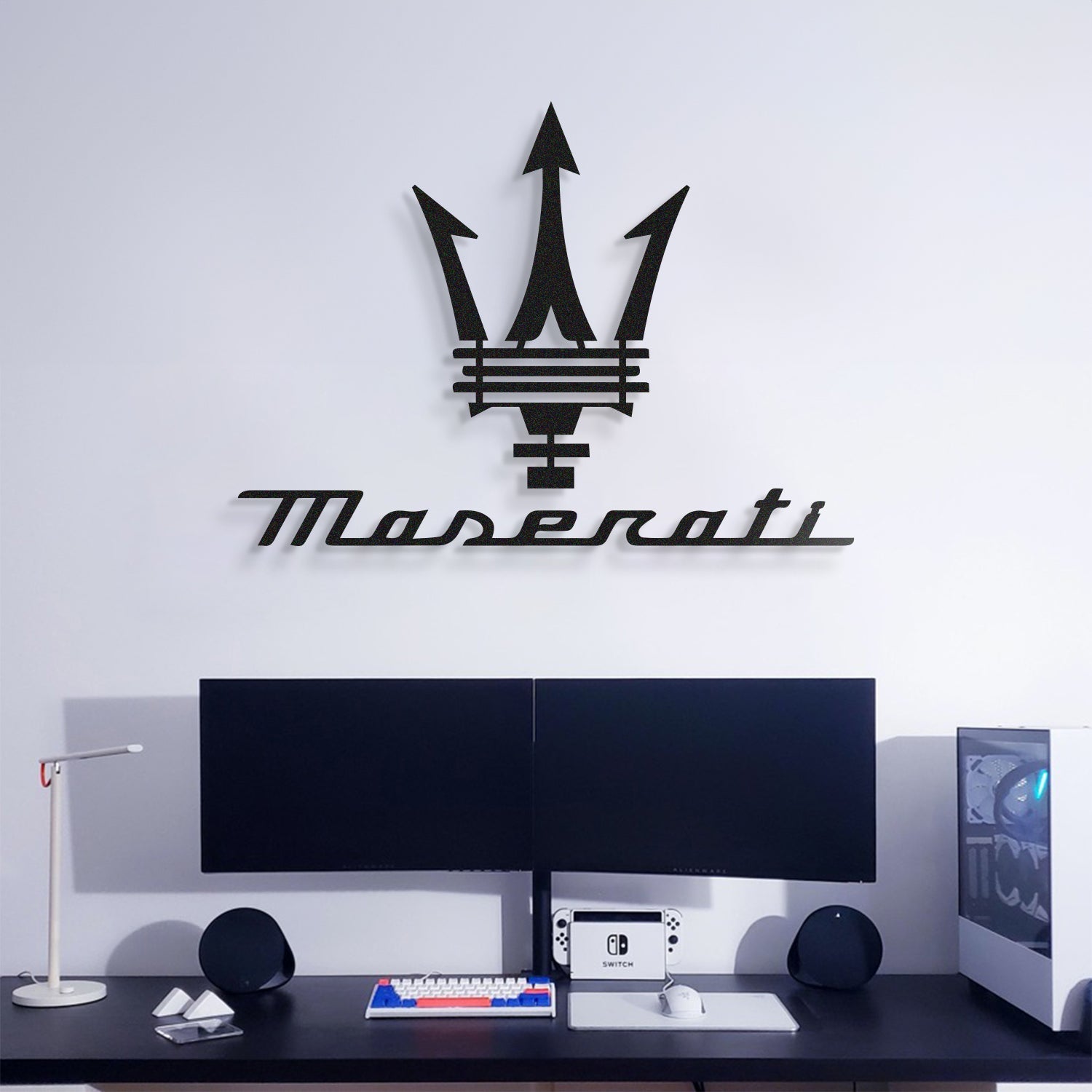 Maserati Metal Car Emblem, Wall Decor, Metal Wall art