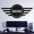 Load image into Gallery viewer, Mini Cooper Metal Car Emblem, Wall Decor, Metal Wall art
