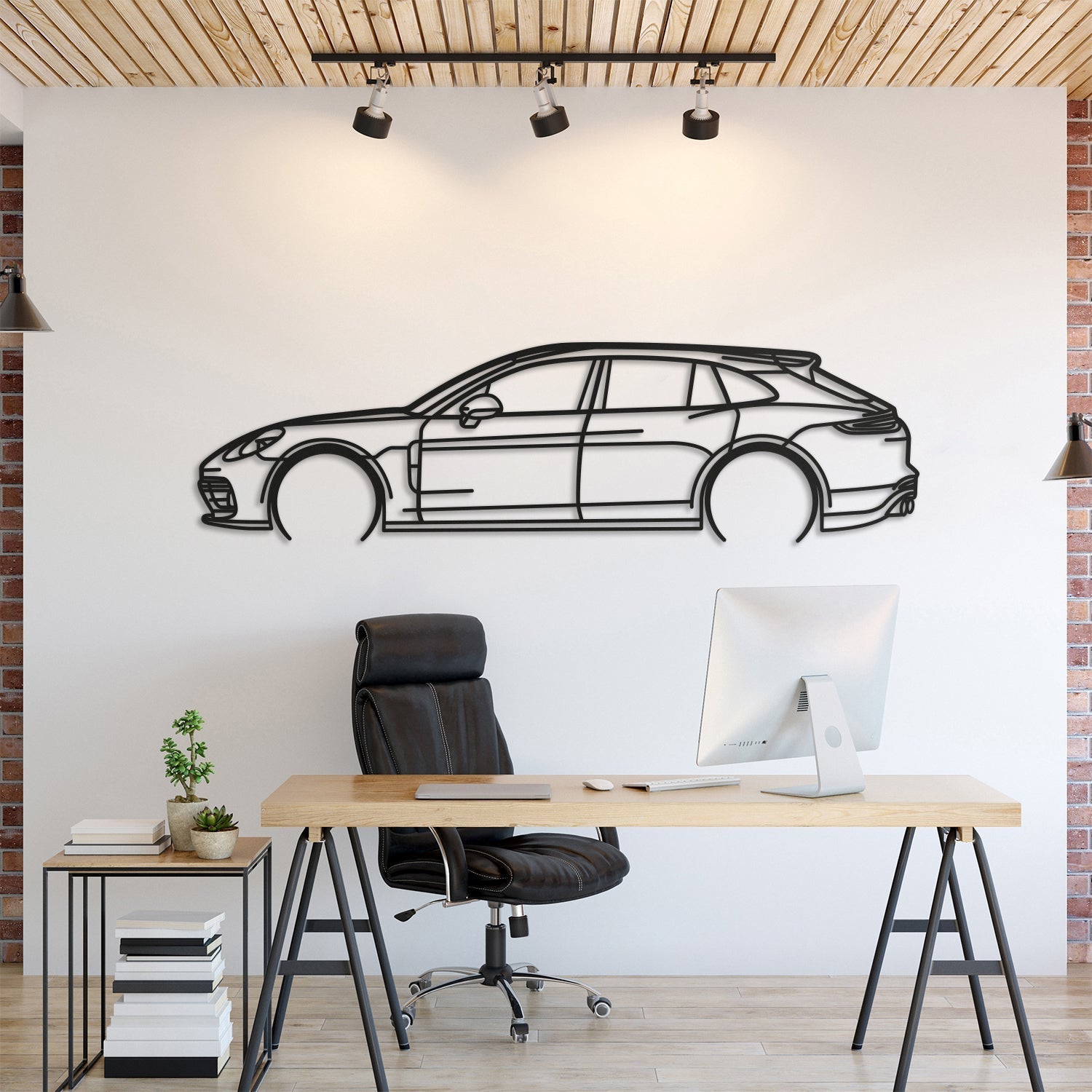 Panamera Turismo 2022 Detailed Metal Silhouette, Metal Wall art