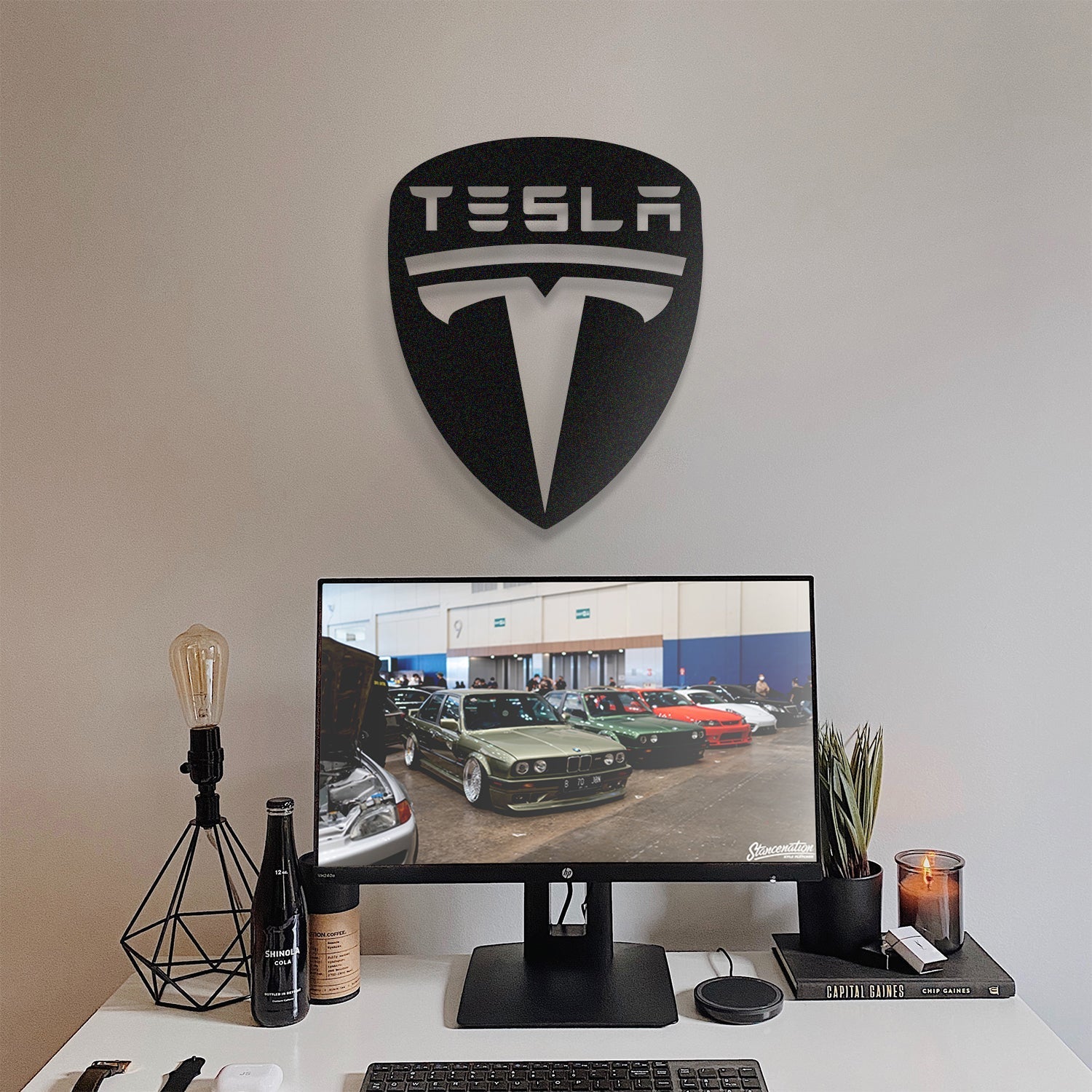 Tesla Metal Car Emblem