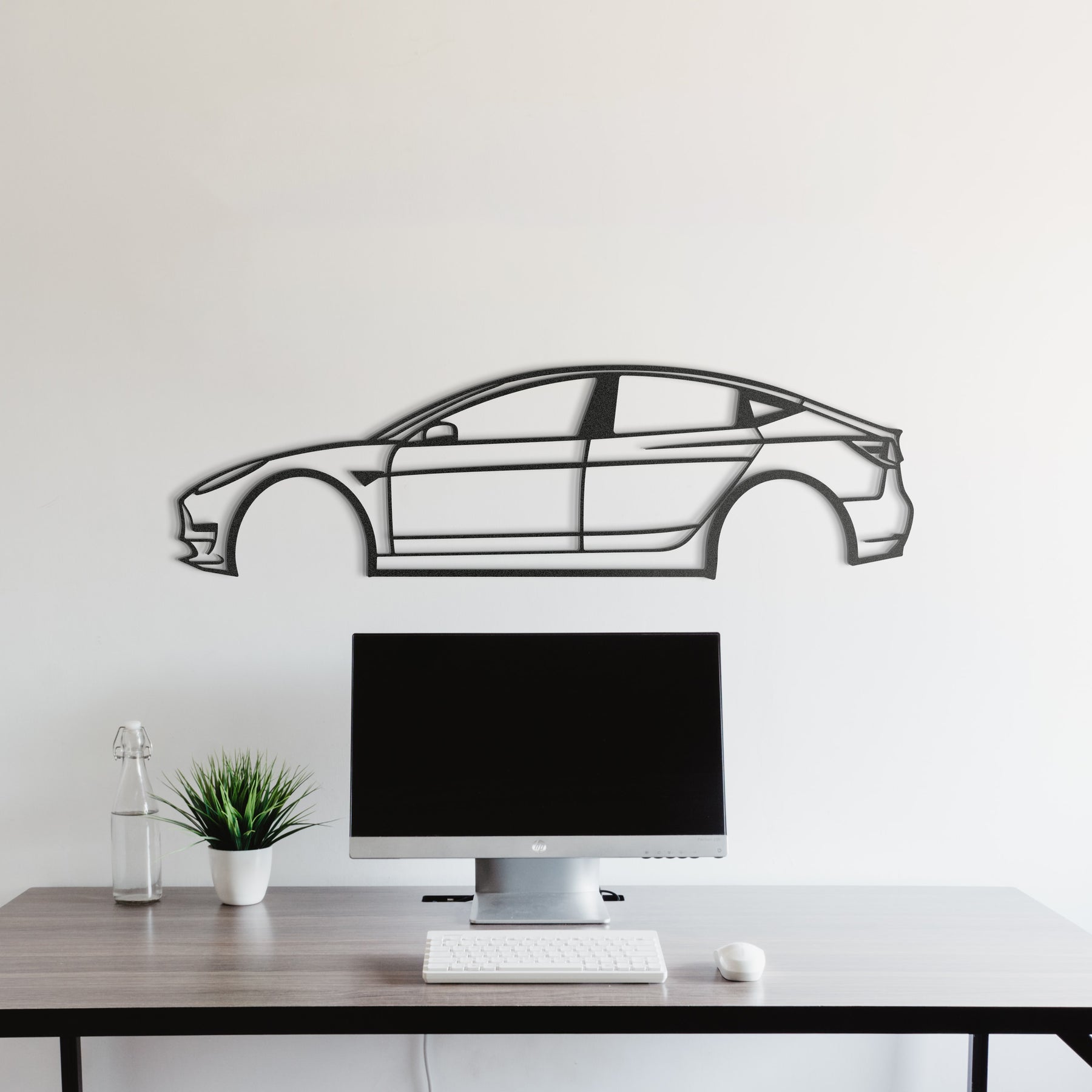 Tesla Model 3 Metal Silhouette