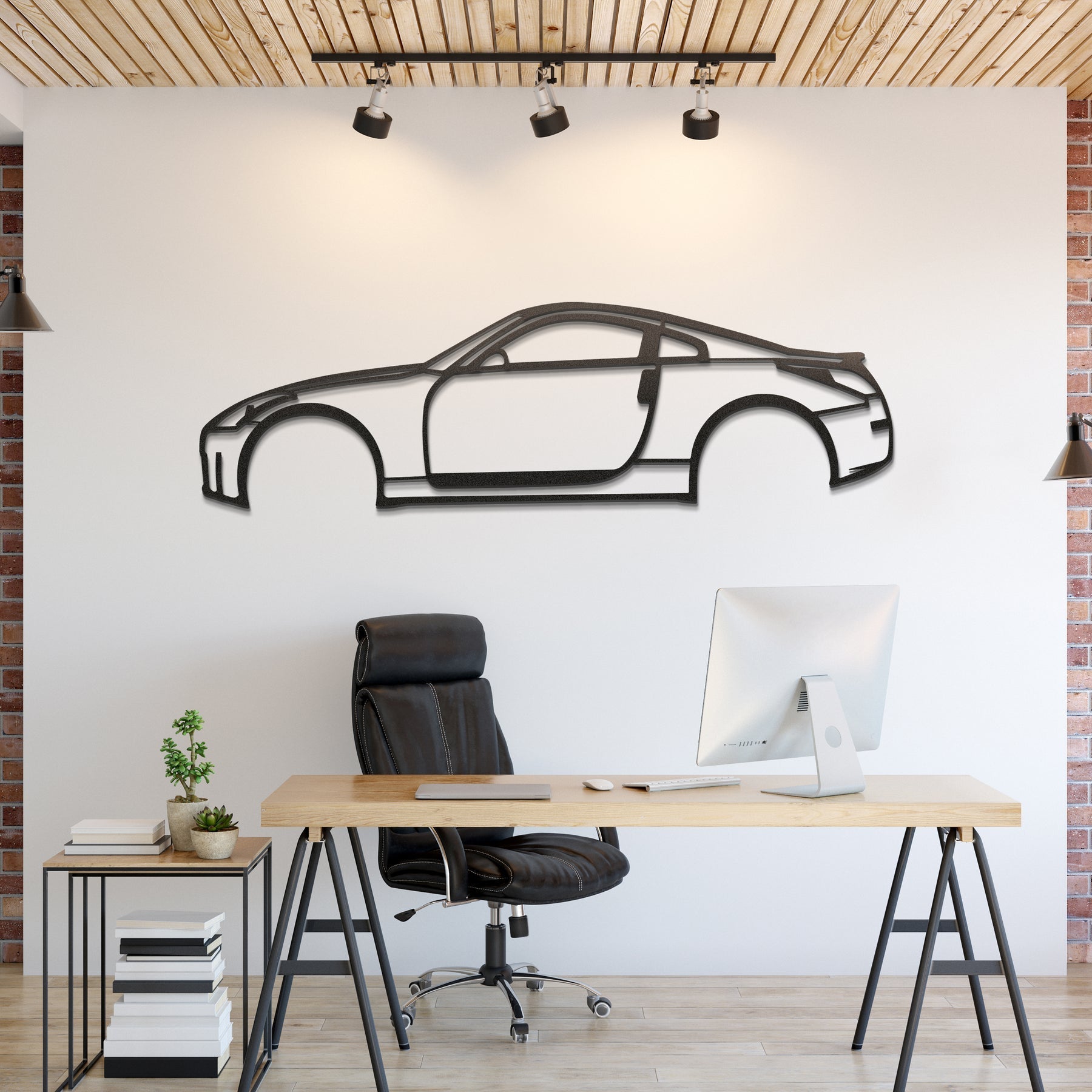 2005 350Z Metal Silhouette, Wall Decor, Metal Wall art