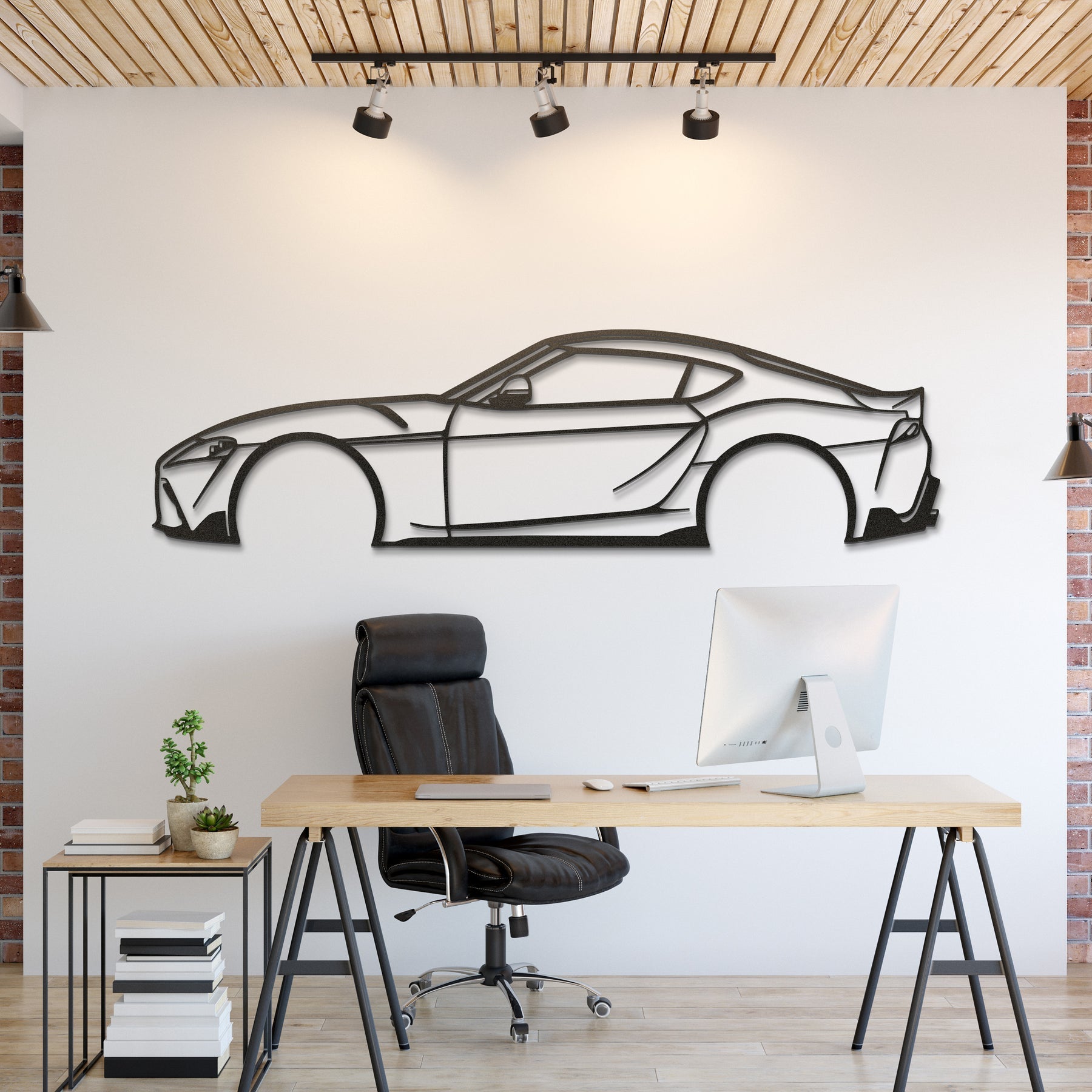 Toyota Supra MK5 Metal Silhouette, Wall Decor, Metal Wall art