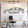 Load image into Gallery viewer, Tesla Model 3 Metal Silhouette, Wall Decor, Metal Wall art
