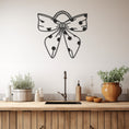 Load image into Gallery viewer, Spotted Ribbon Detailed Ornament Metal Wall Art
