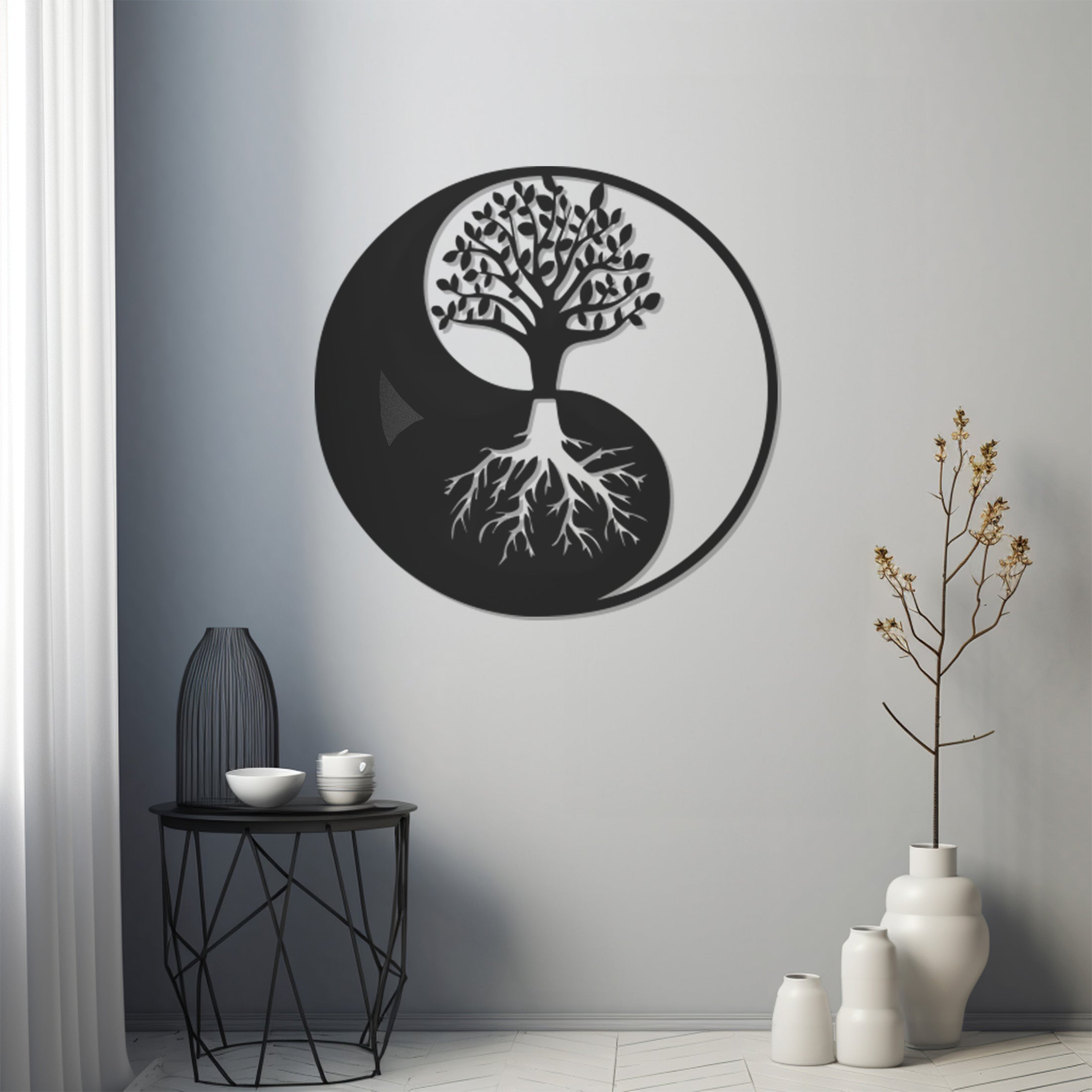 Peace Family Tree Metal Wall Art