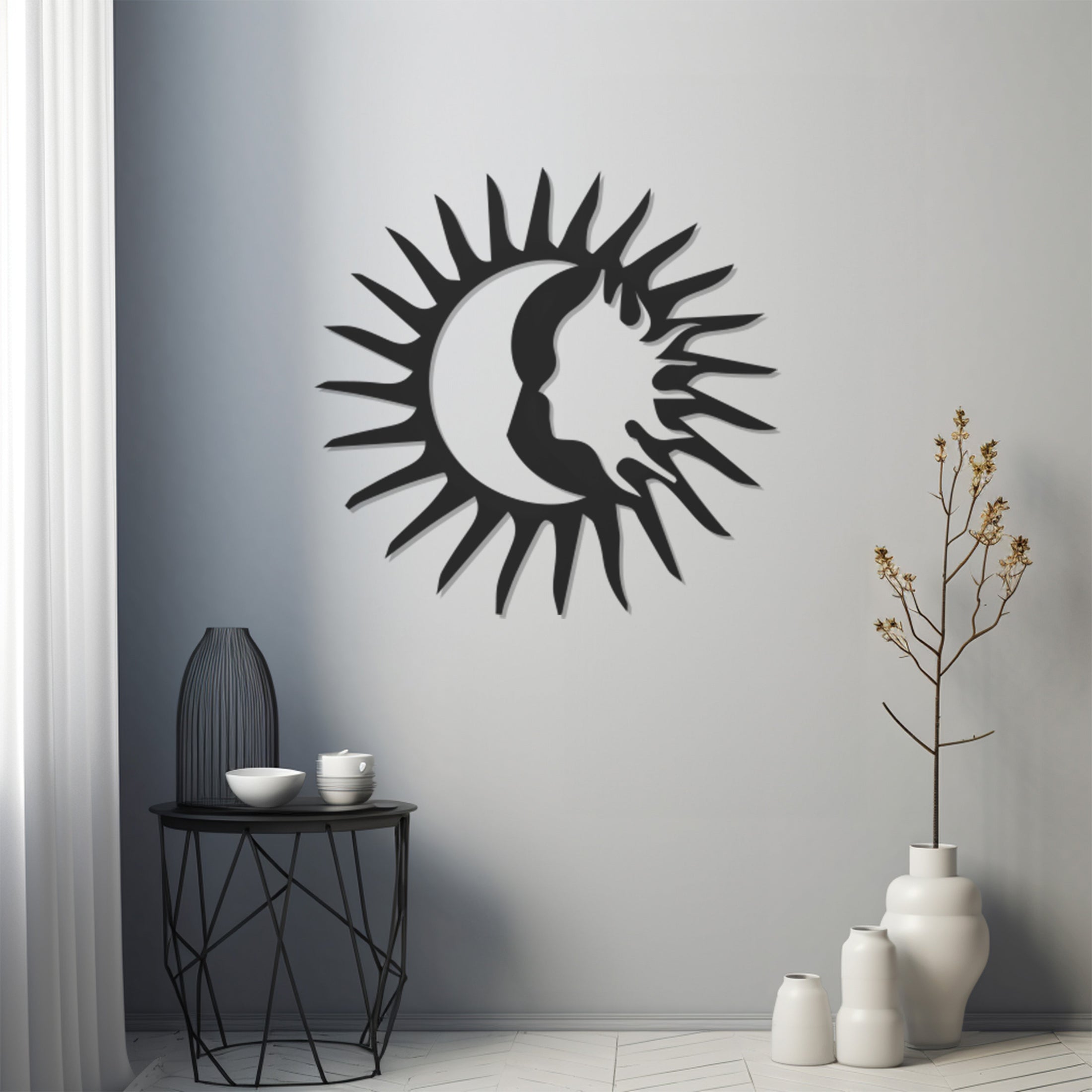 Sun And Moon Metal Wall Decor