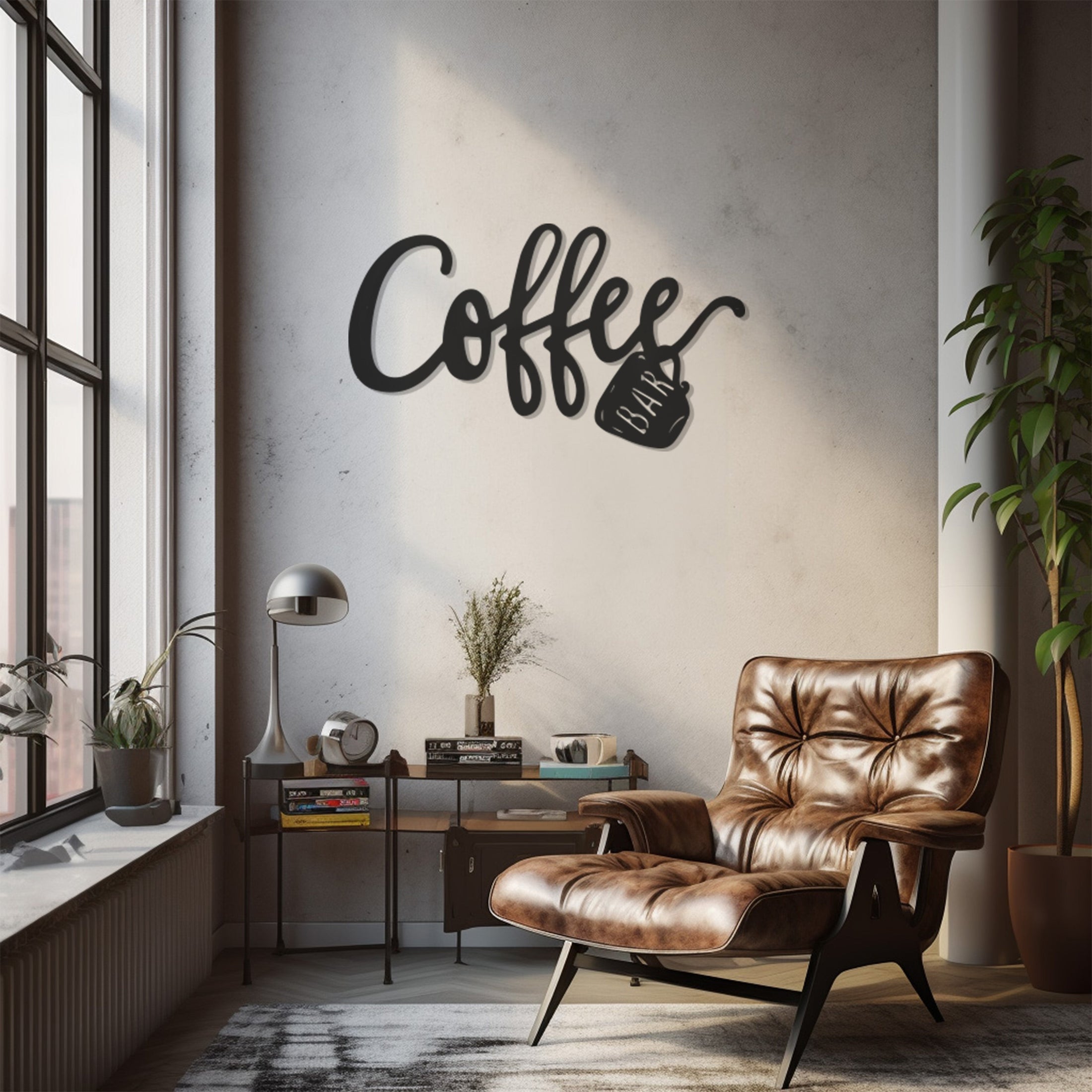 Coffee Bar Lettering Metal Wall Decor, Wall Decor, Metal Wall art