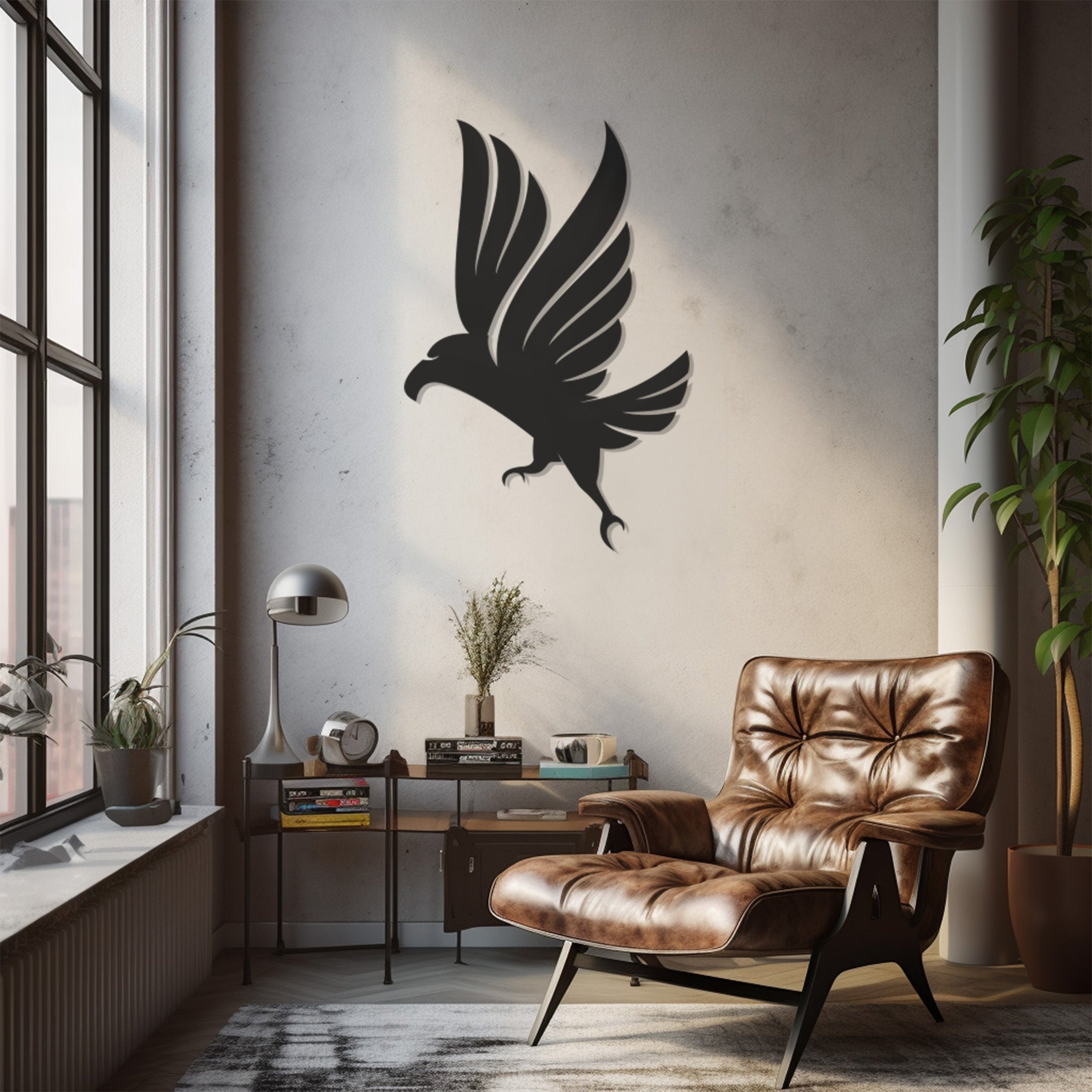 Flapping Eagle Metal Wall Art