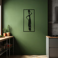 Load image into Gallery viewer, Carrying A Vase On Her Head ,African Woman From Right Profile Metal Wall Art
