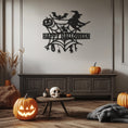 Load image into Gallery viewer, Happy Halloween Witch Design Metal Wall Art
