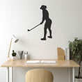 Load image into Gallery viewer, Woman Playing Golf Metal Wall Art
