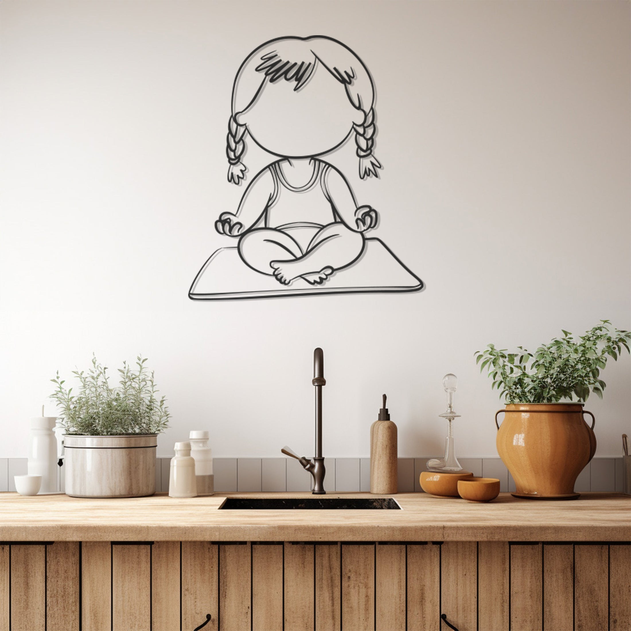 Yoga Metal Wall Art