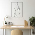 Load image into Gallery viewer, Undressing Female Figure Line Art Metal Wall Art
