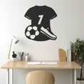 Load image into Gallery viewer, Ronaldo Number 7 Jersey Football Ball And Football Boots Metal Wall Decor
