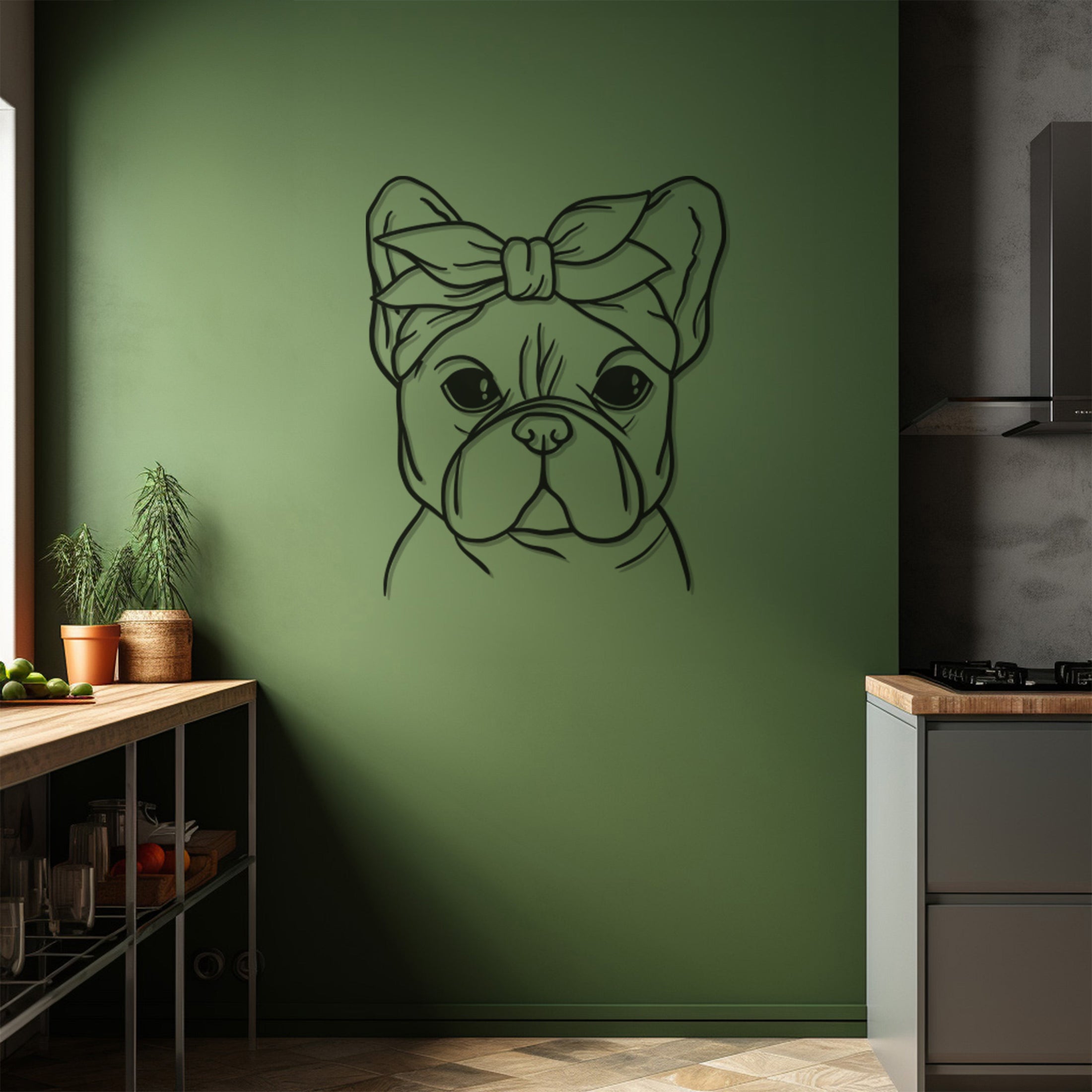 Puppy Wearing Bandana Metal Wall Art