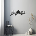 Load image into Gallery viewer, Silhouette Of 2 Birds Sitting On A Tree Branch Metal Wall Decor
