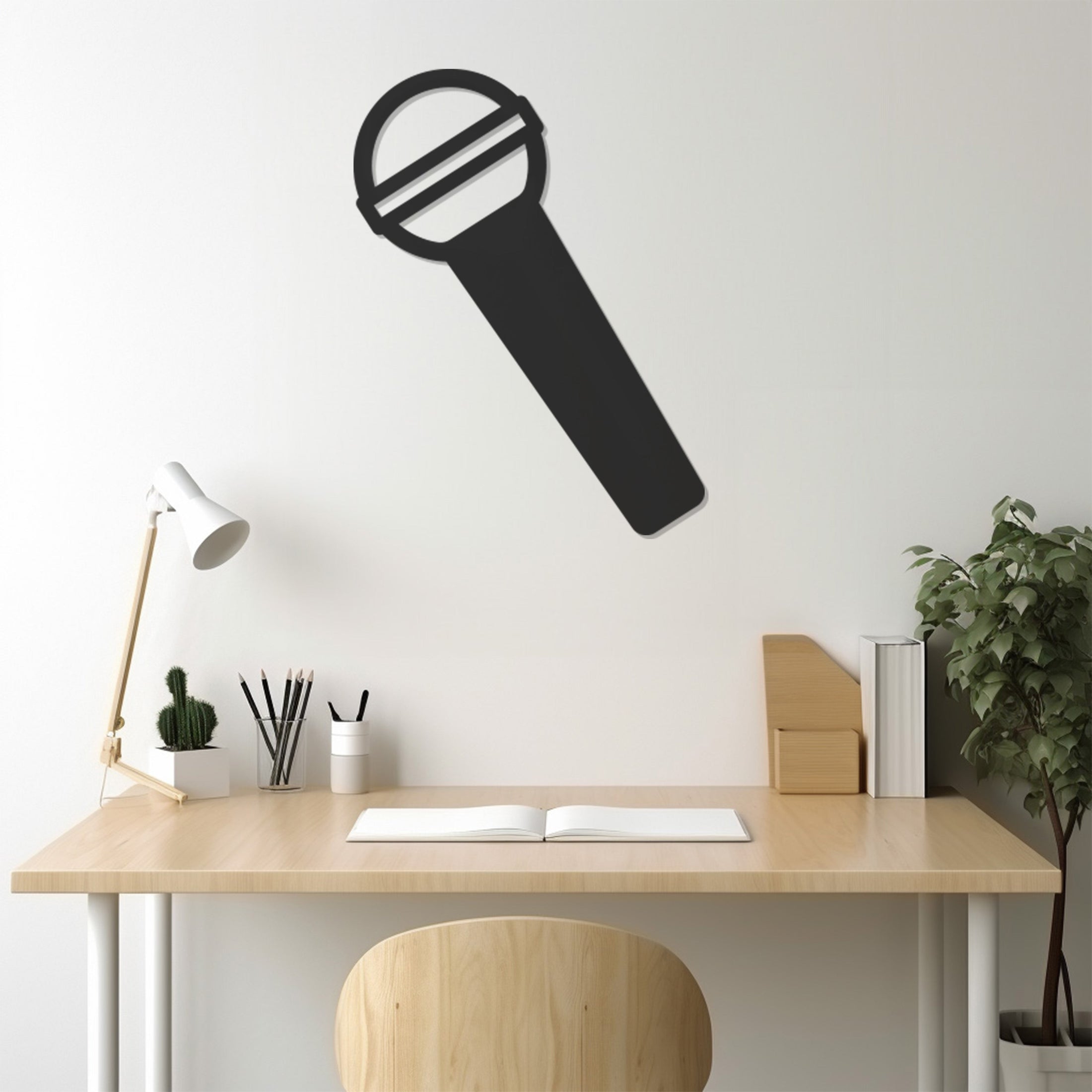 Microphone Metal Wall Art