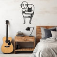 Load image into Gallery viewer, Minimalist Boy And Cat Metal Wall Art
